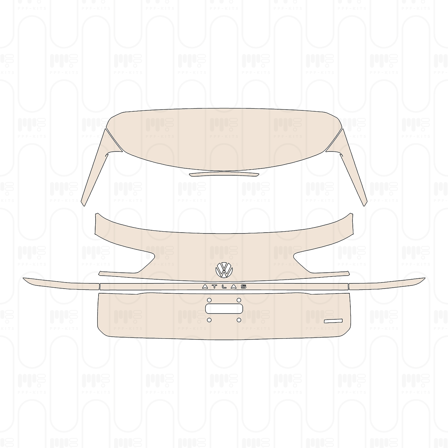 Voorgesneden PPF Volkswagen Atlas Cross Sport (US) SE 2023