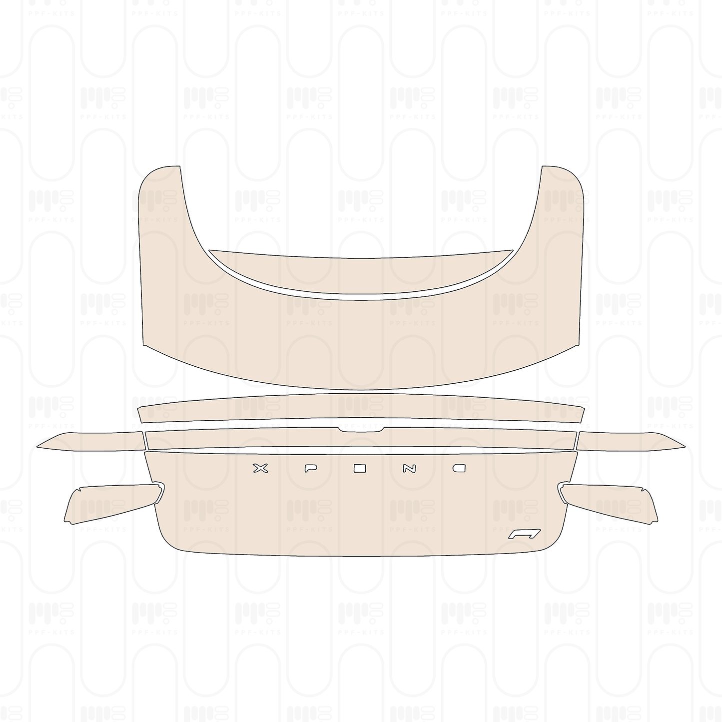 Voorgesneden PPF Xpeng P7 2023