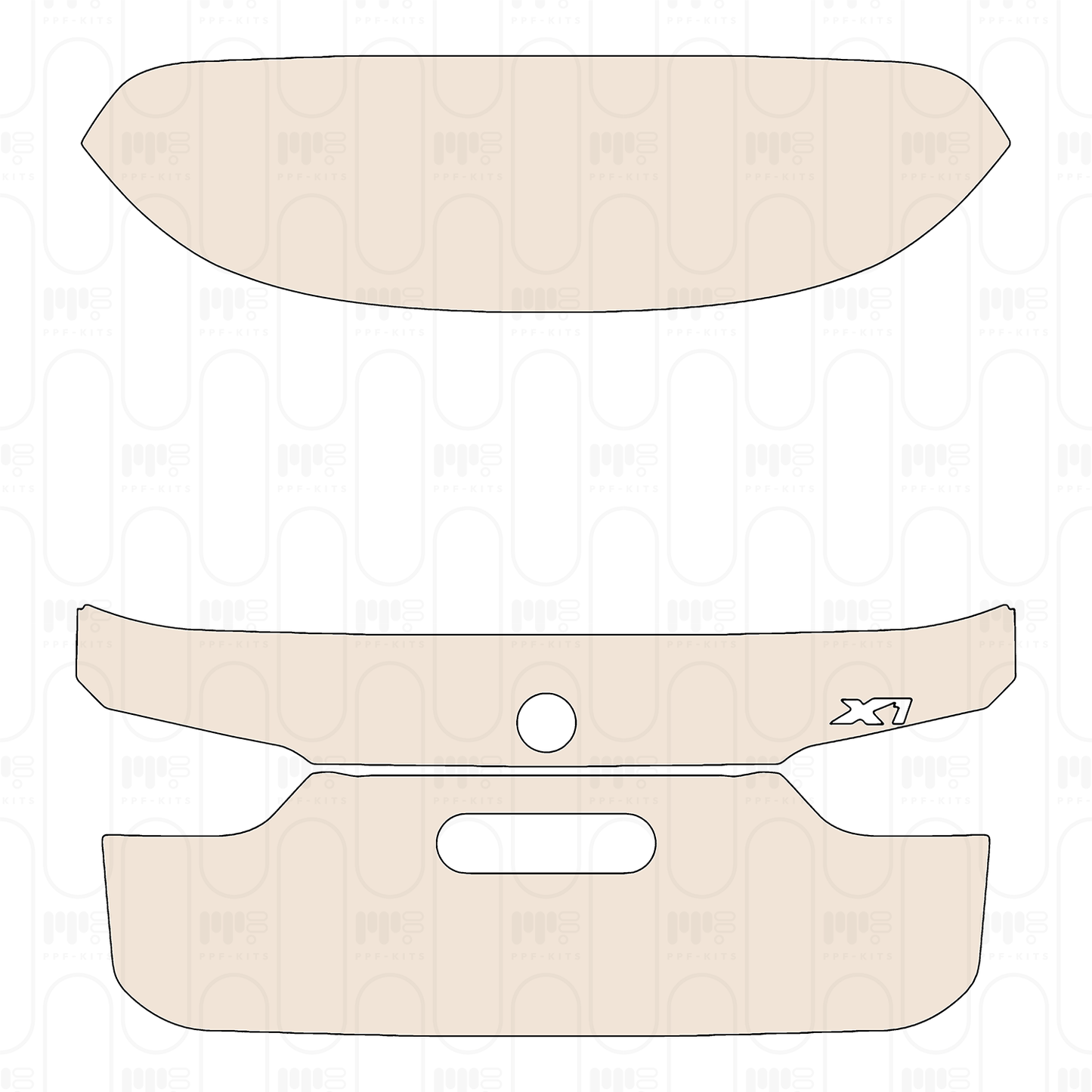 Voorgesneden PPF BMW X1 Extended Wheelbase Base 2022