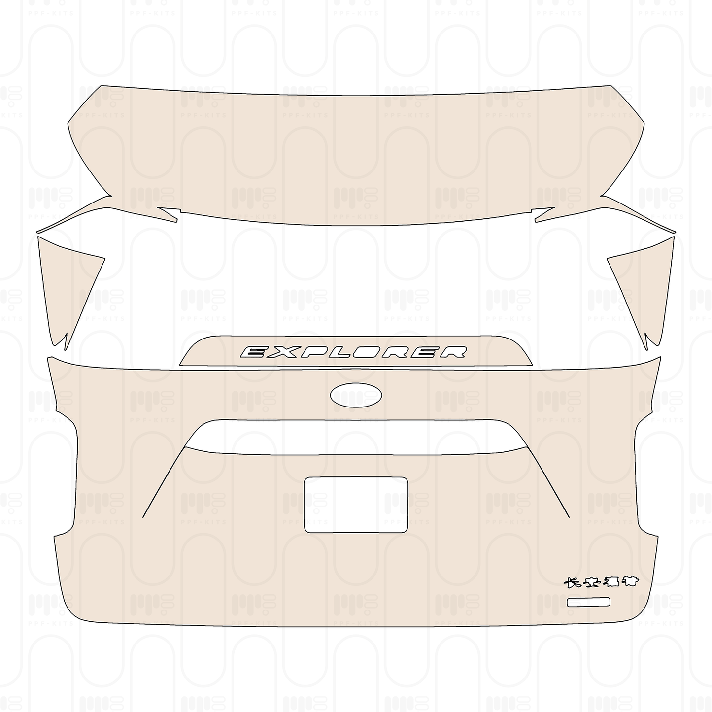 Voorgesneden PPF Ford Explorer (CN) 2022