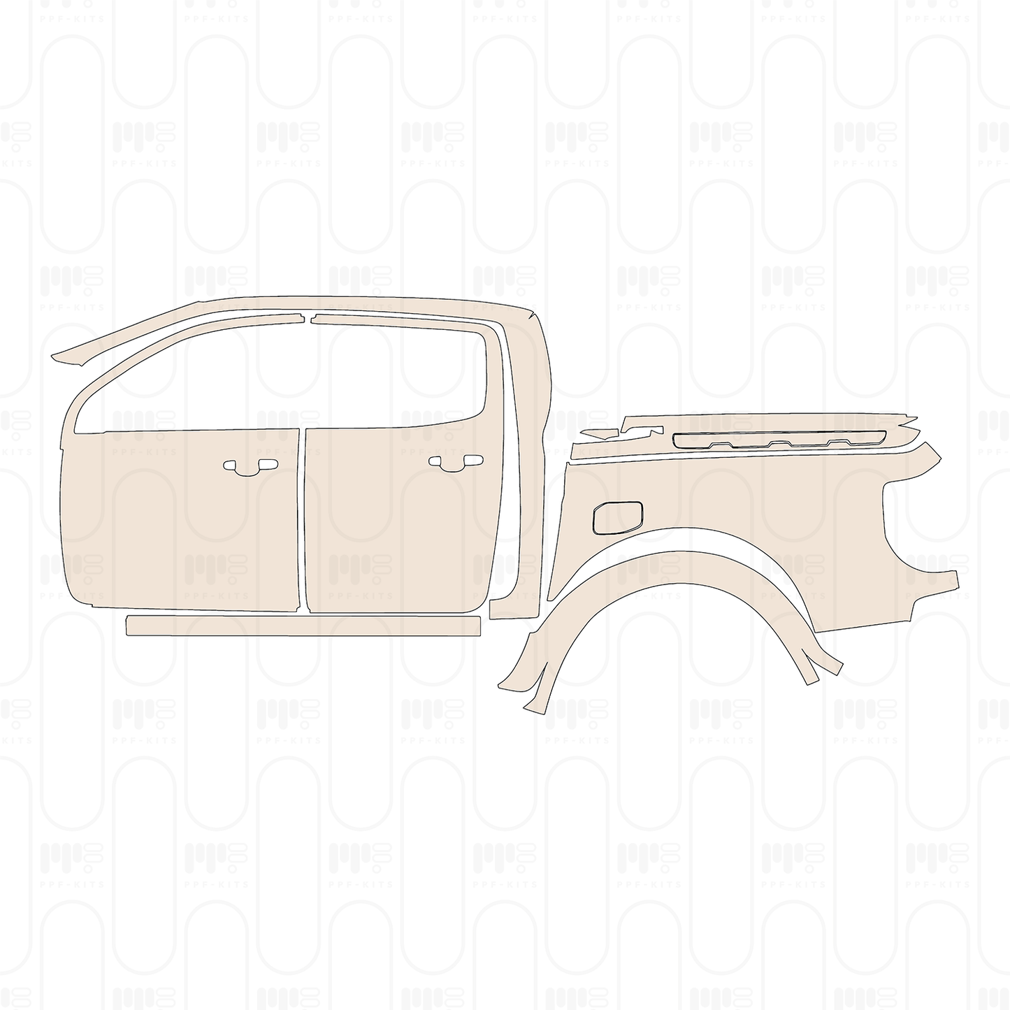 Voorgesneden PPF Ford Ranger (EU) Raptor 2022