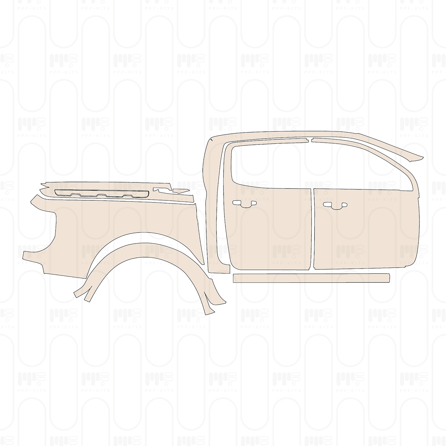 Voorgesneden PPF Ford Ranger (EU) Raptor 2022