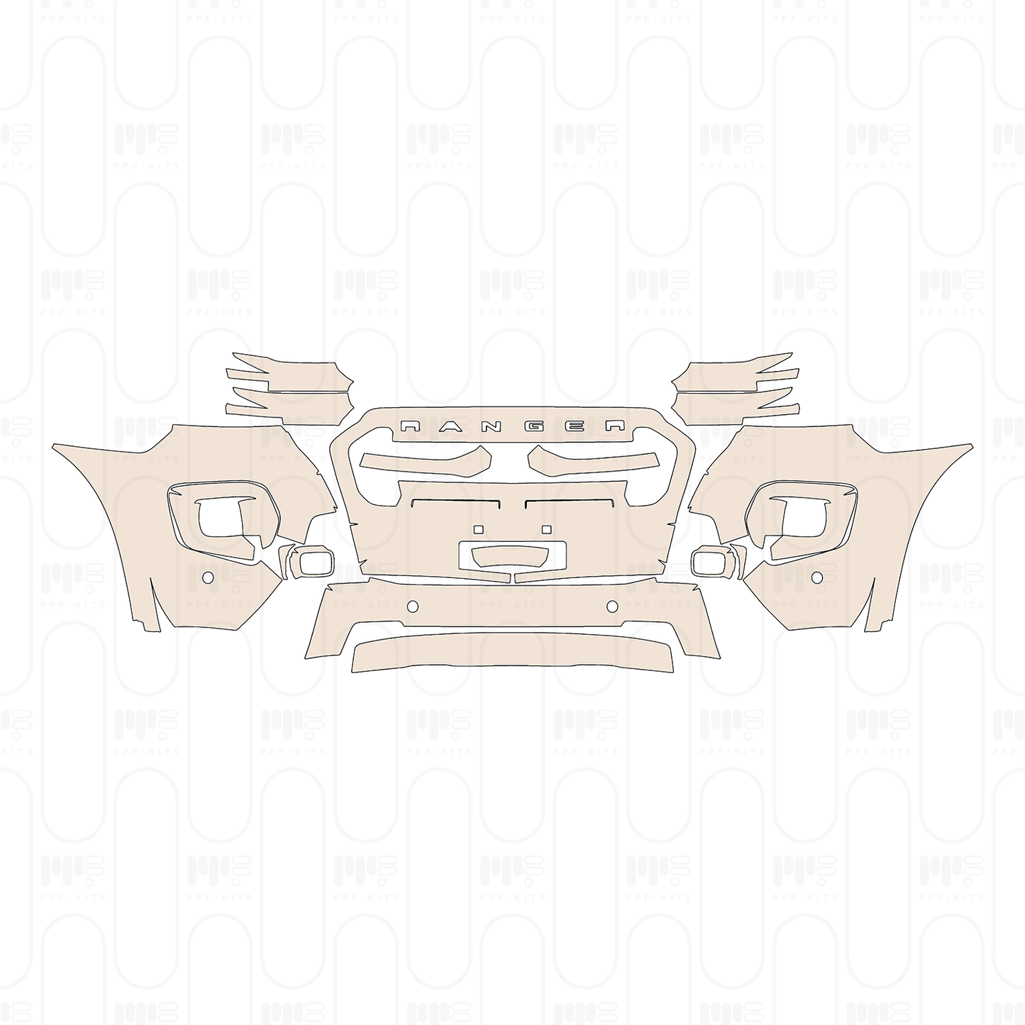 Voorgesneden PPF Ford Ranger (EU) Wildtrak 2022