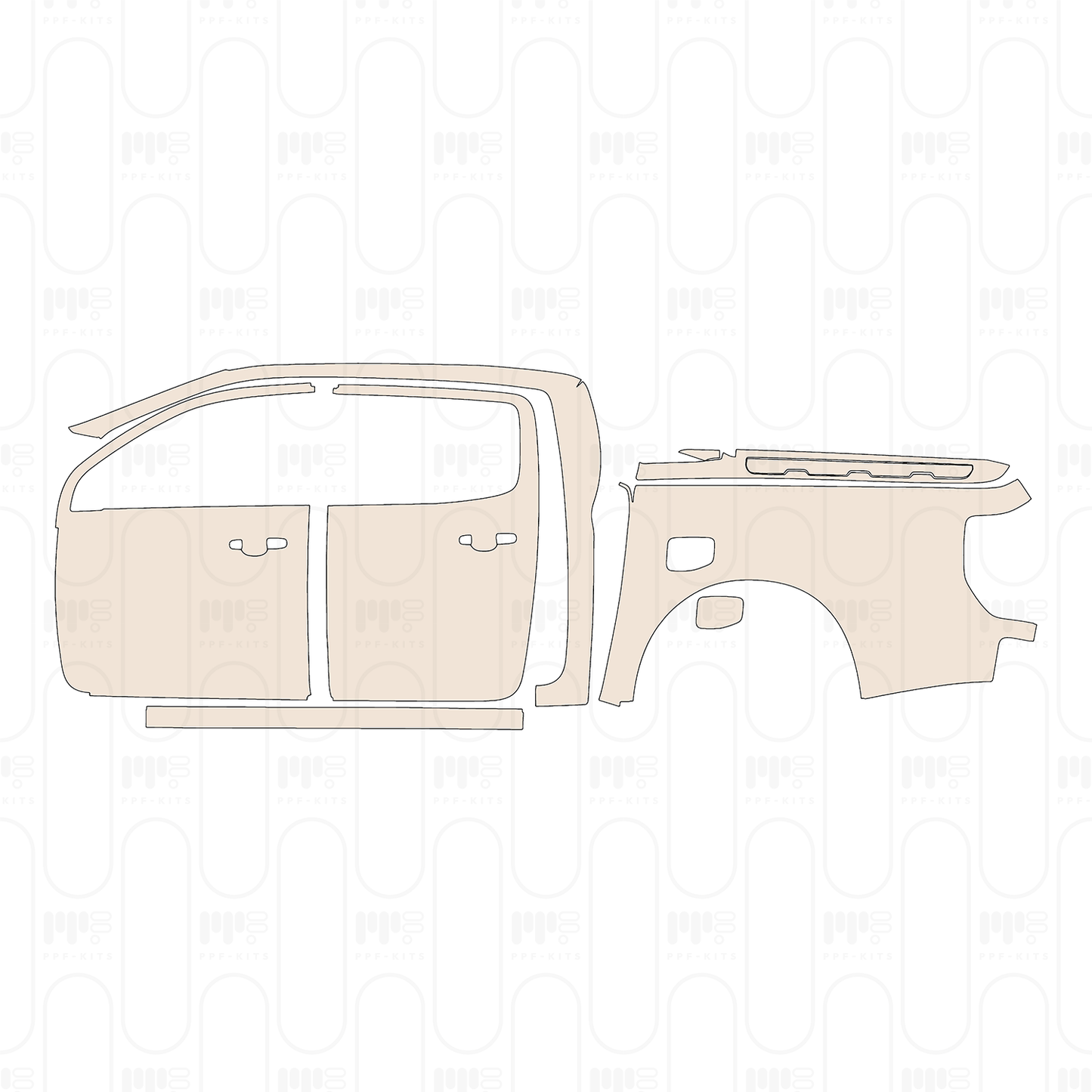 Voorgesneden PPF Ford Ranger (EU) Wildtrak 2022