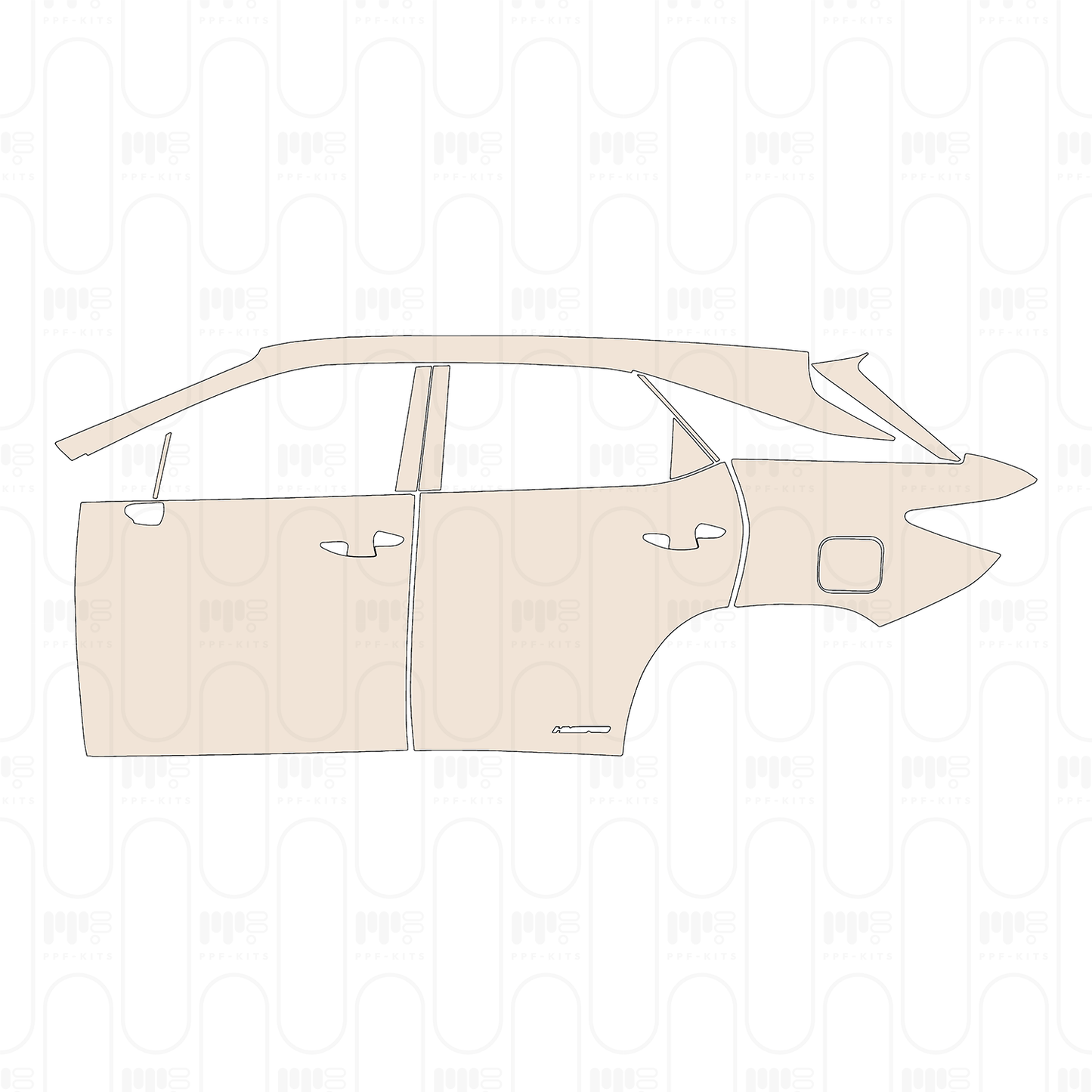 Voorgesneden PPF Lexus RX (SWB) Base 2022