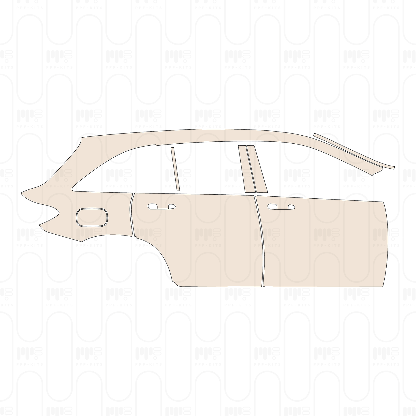 Voorgesneden PPF Mercedes-Benz GLC SUV Extended Wheelbase (GLC L) Base 2022