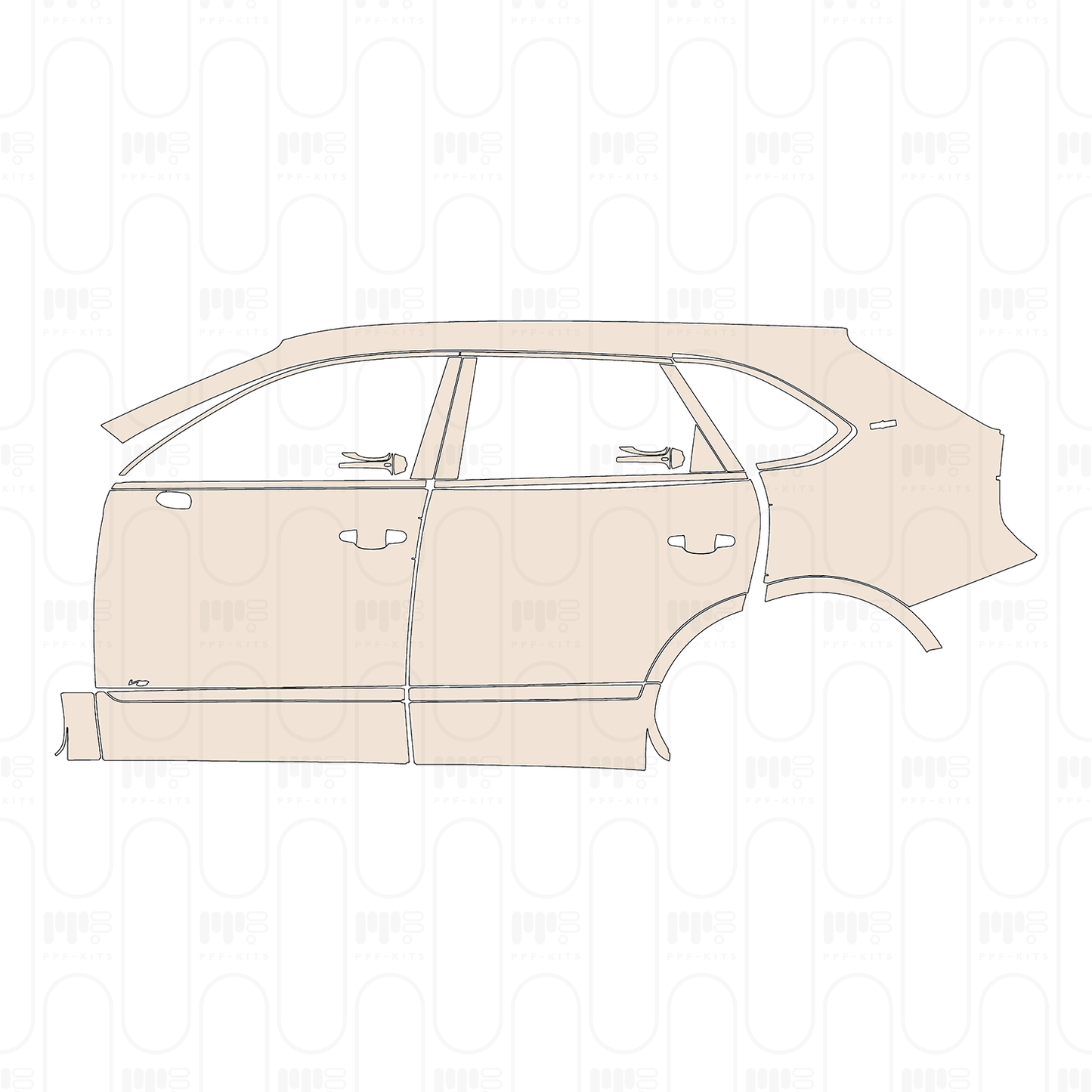 Voorgesneden PPF Bentley Bentayga Standard Wheelbase Base 2021