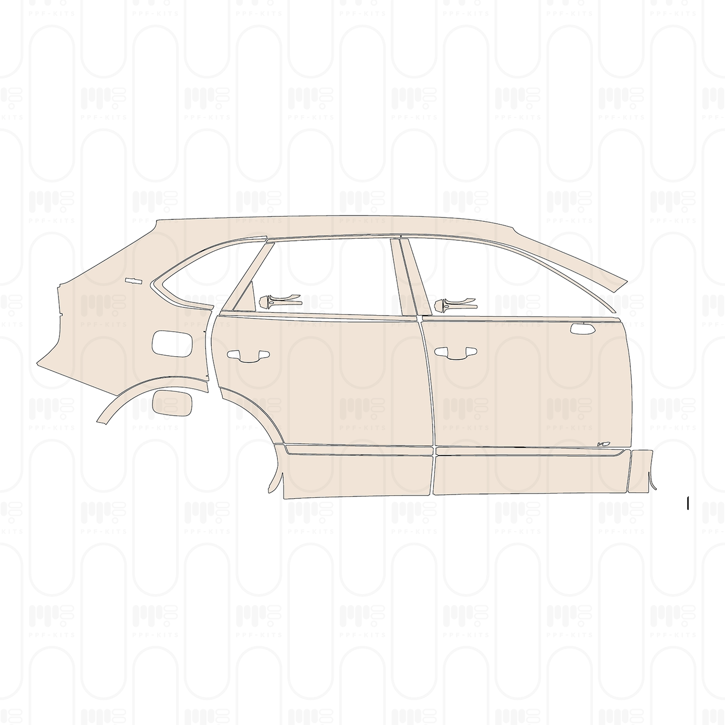 Voorgesneden PPF Bentley Bentayga Standard Wheelbase Base 2021
