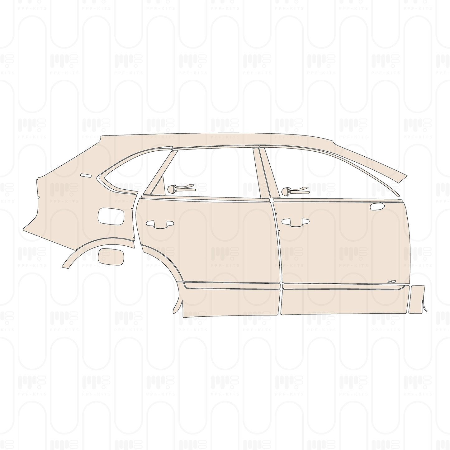 Voorgesneden PPF Bentley Bentayga Standard Wheelbase Base 2021