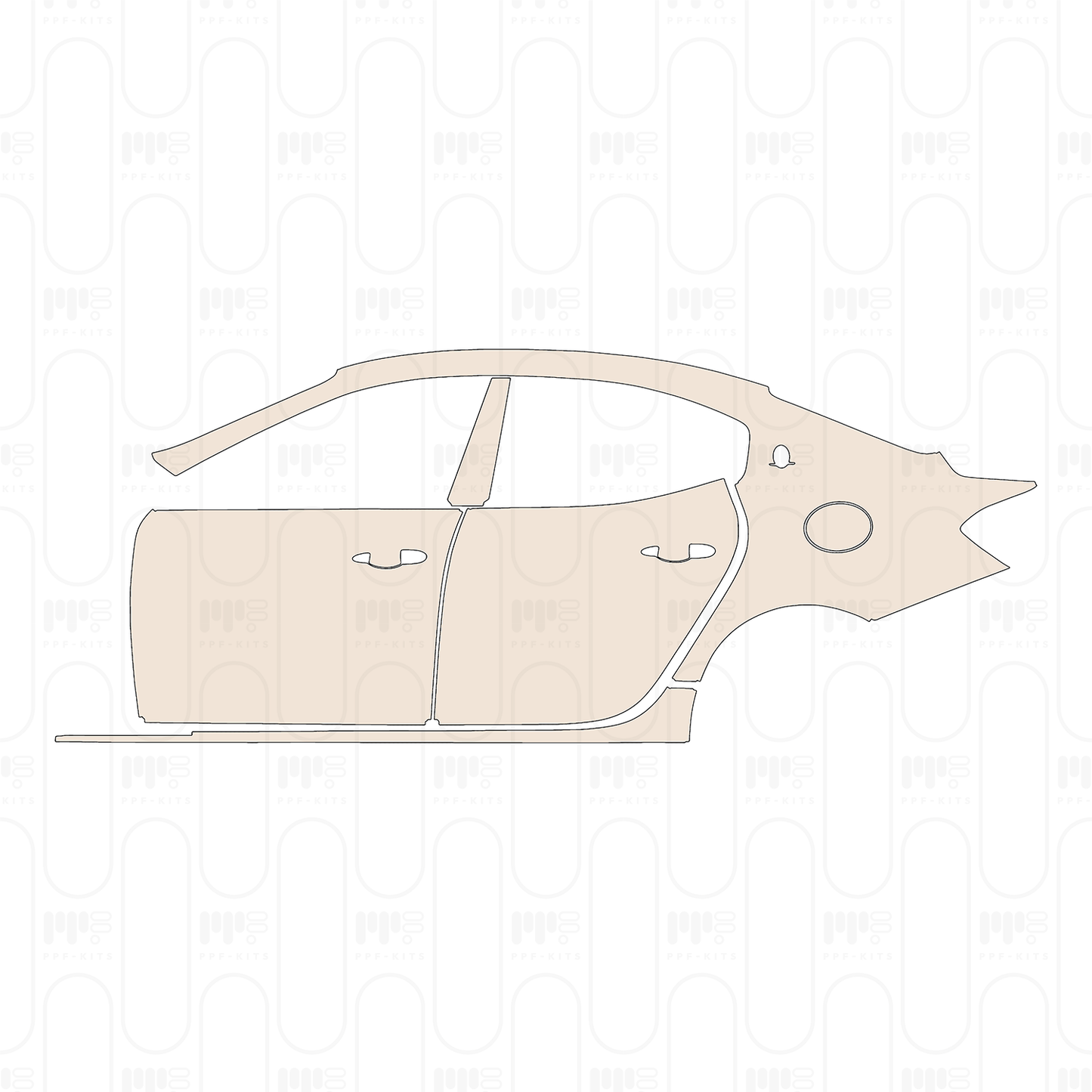 Voorgesneden PPF Maserati Ghibli Base 2020