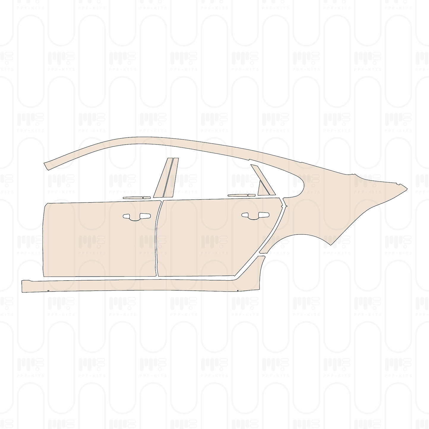 Voorgesneden PPF Jaguar XF XFL R-Sport 2016