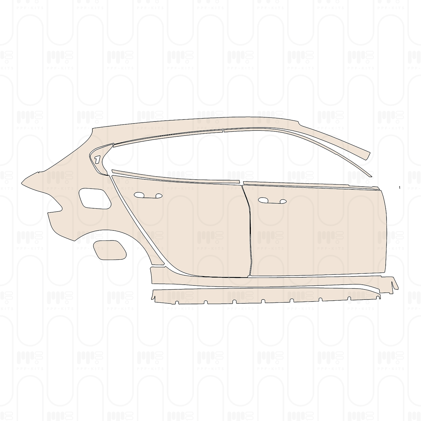 Voorgesneden PPF BMW 1 Series 5-door Sports Hatch M Sport 2026