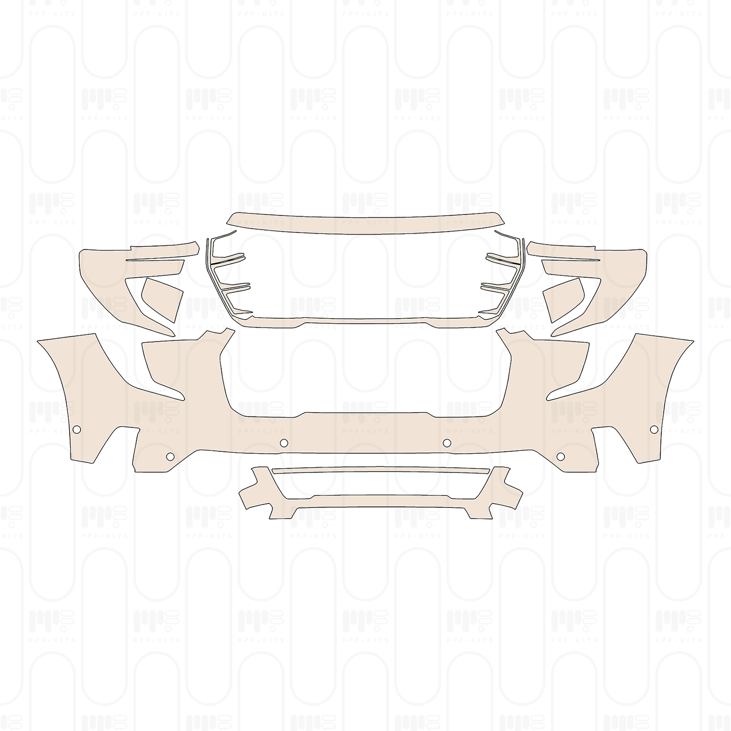 Voorgesneden PPF GMC Acadia AT4 2025