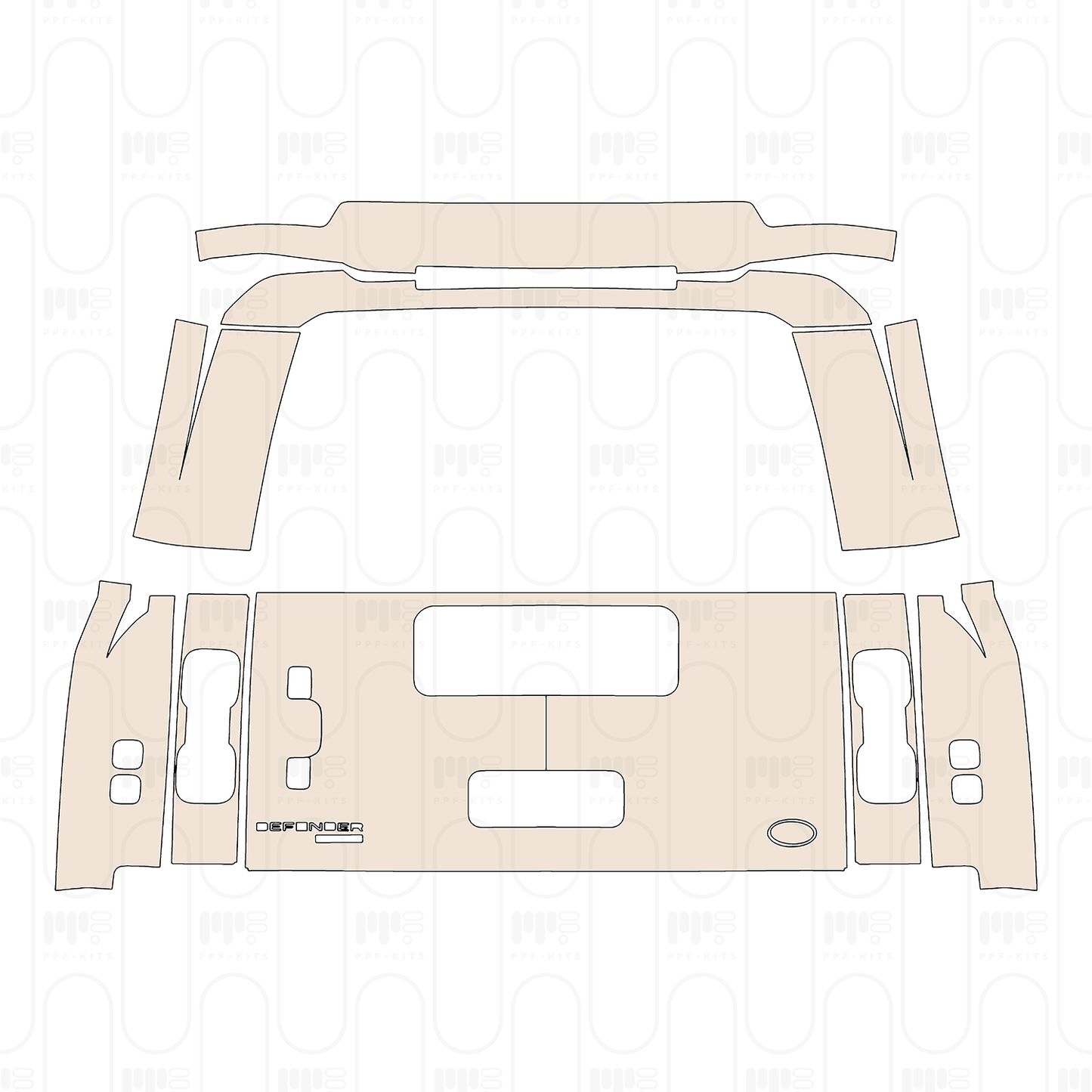Voorgesneden PPF Land Rover Defender 110 X 2026