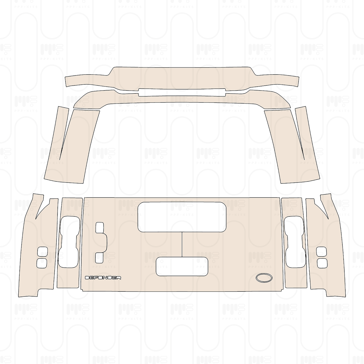Voorgesneden PPF Land Rover Defender 110 X 2026