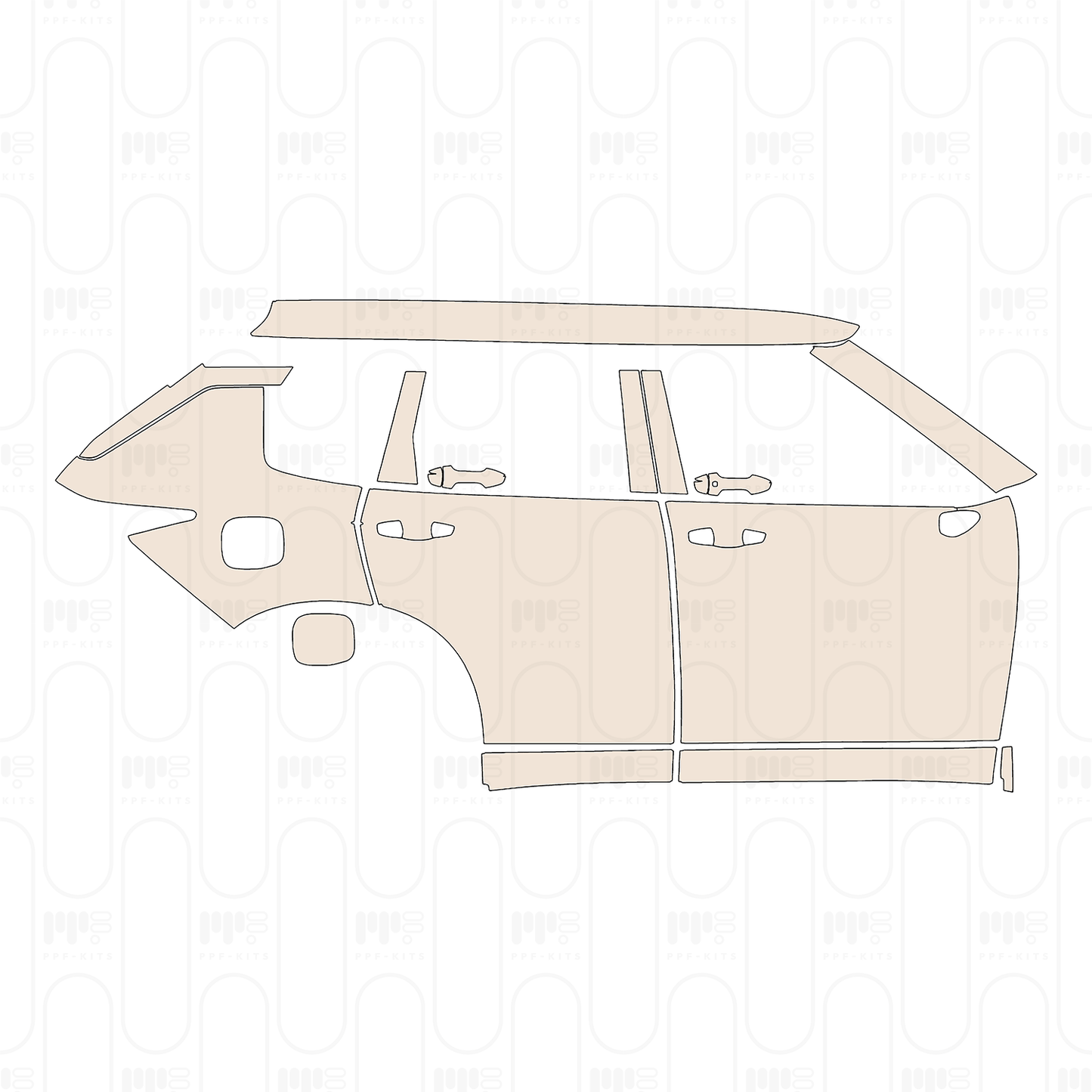 Voorgesneden PPF Mitsubishi Outlander (NA) 2025