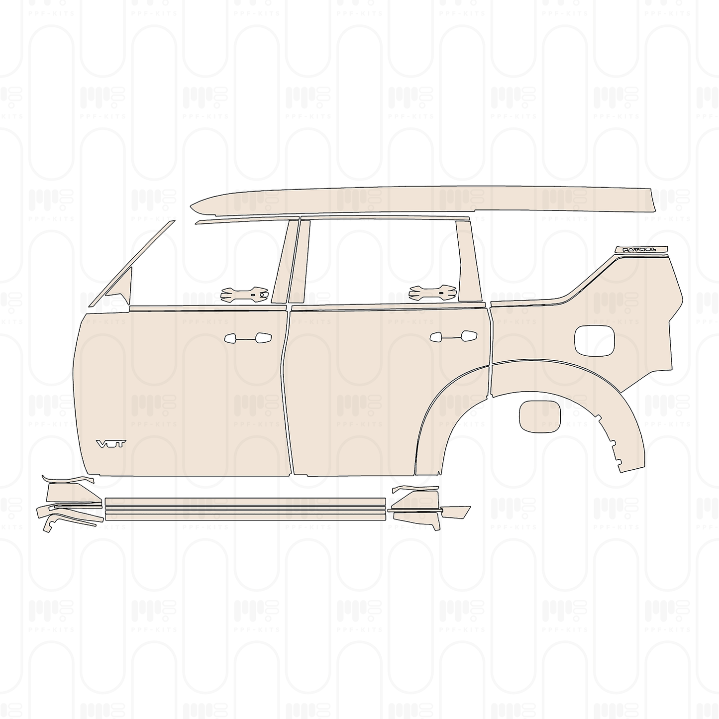 Voorgesneden PPF Nissan Patrol (ME) Nismo 2025
