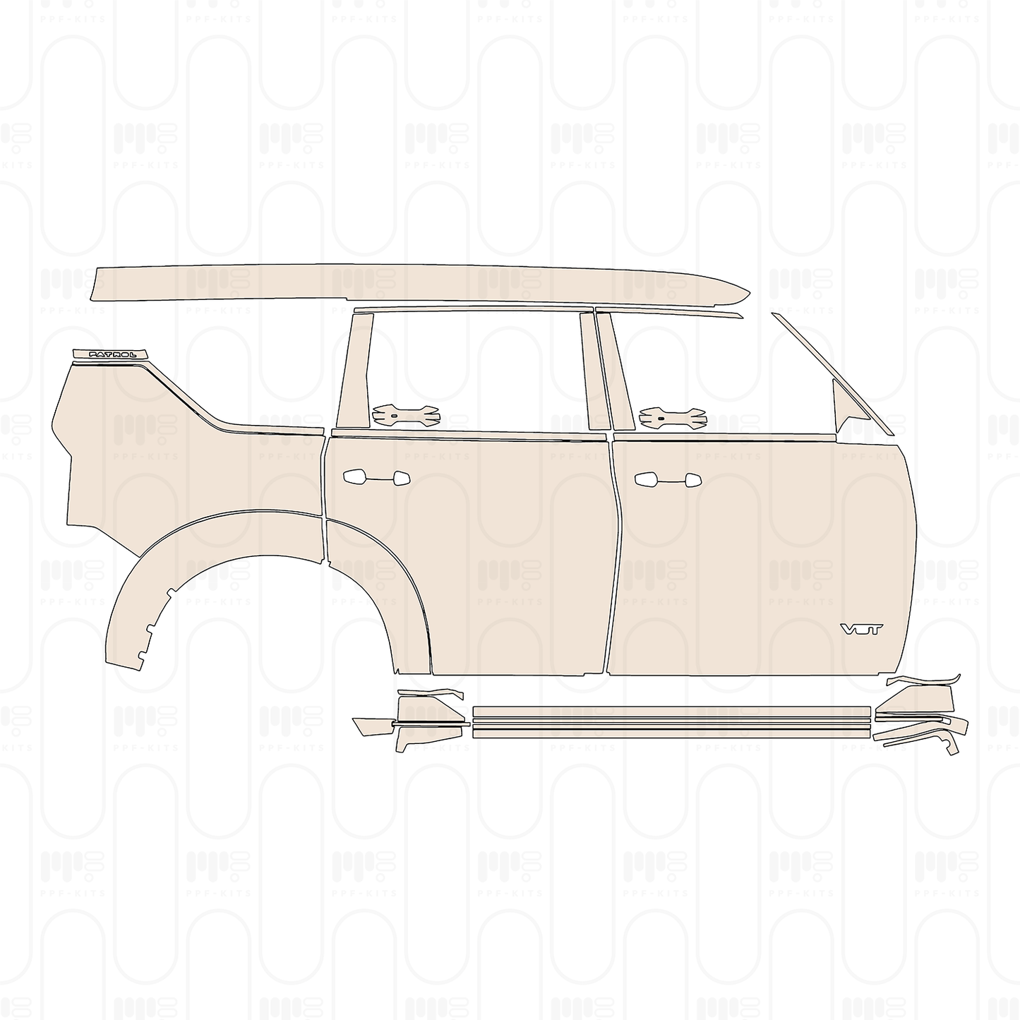 Voorgesneden PPF Nissan Patrol (ME) Nismo 2025