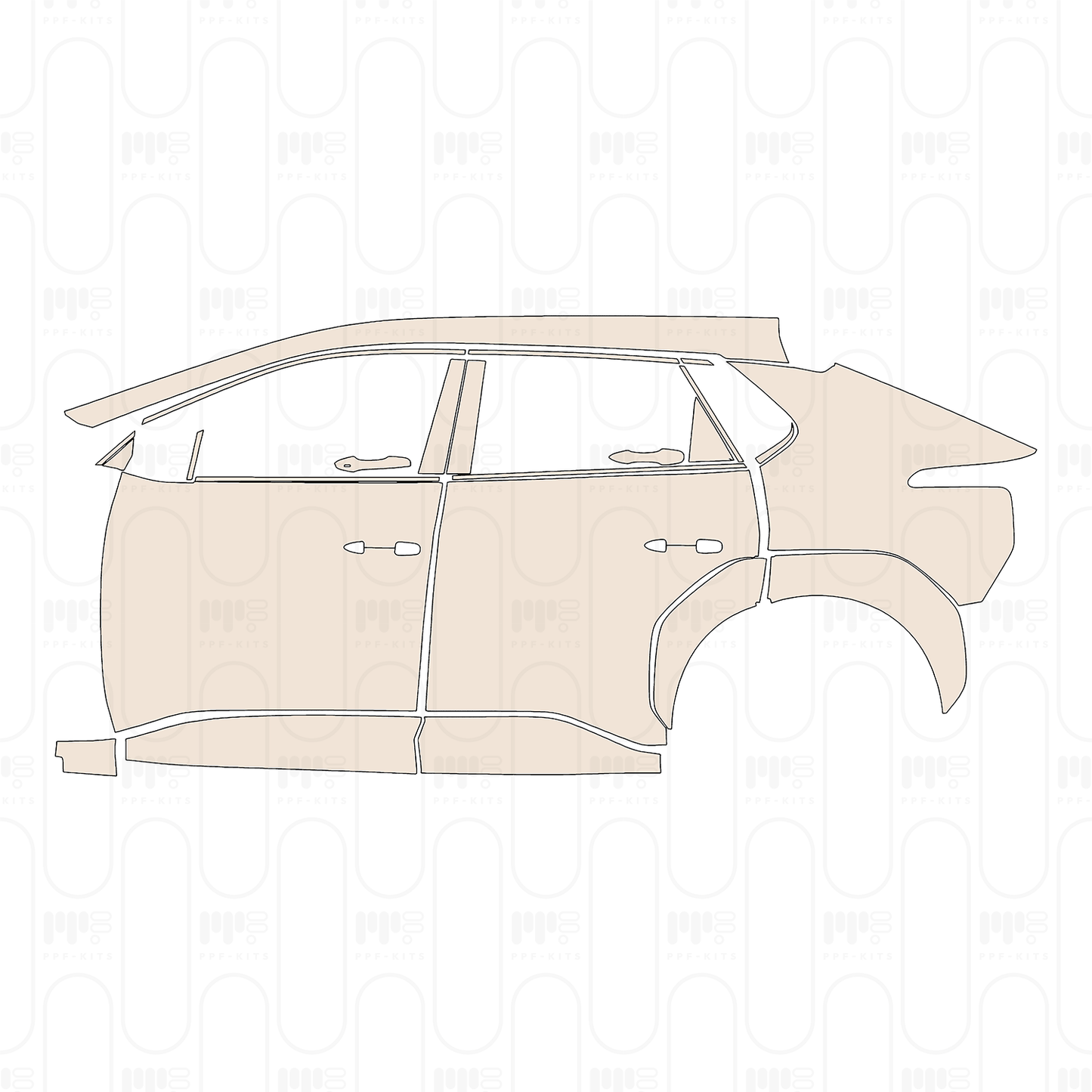 Voorgesneden PPF Toyota bZ4X (CN) 2025
