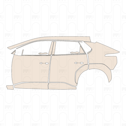 Voorgesneden PPF Toyota bZ4X (CN) 2025