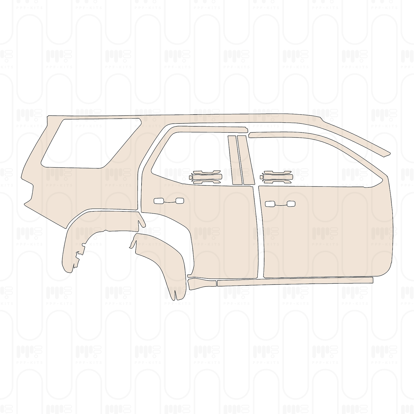 Voorgesneden PPF Toyota 4 Runner Limited 2025