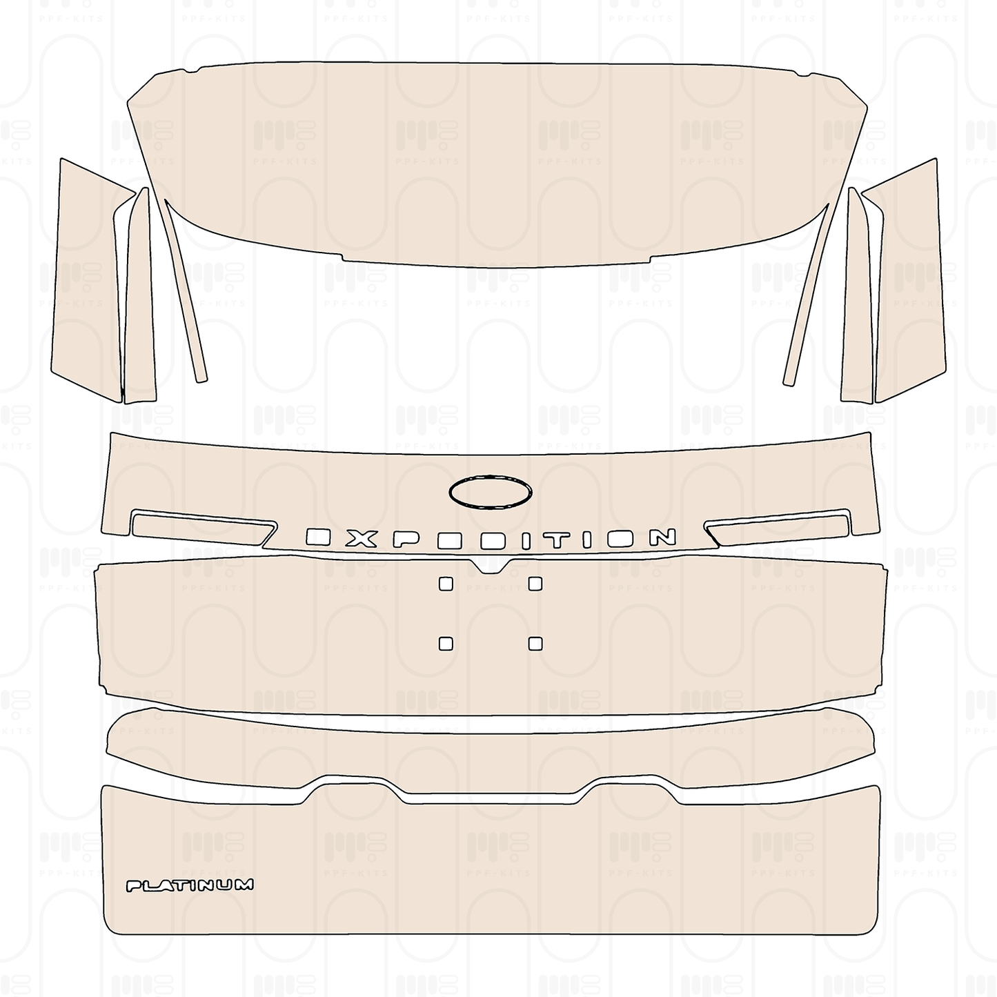 Voorgesneden PPF Ford Expedition Standard Wheelbase King Ranch 2025