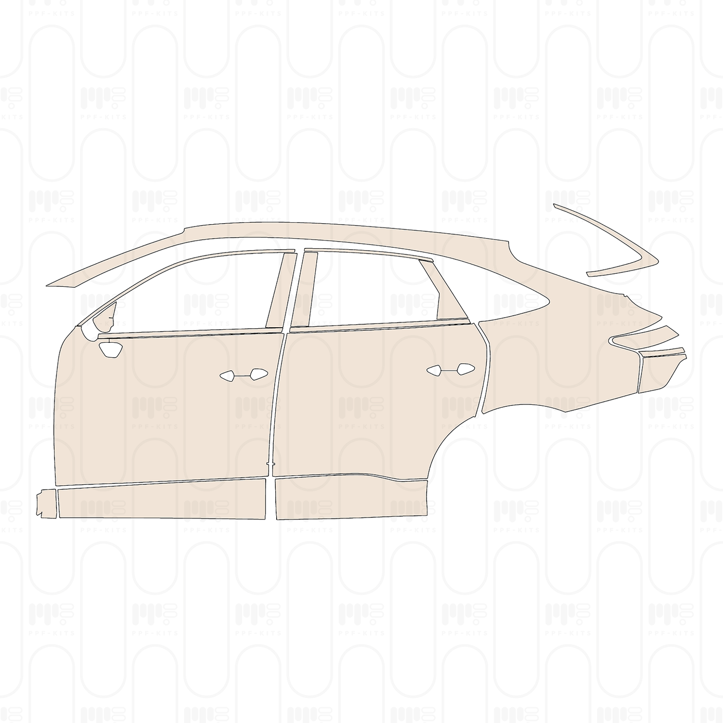 Voorgesneden PPF Audi Q3 Sportback Base 2026