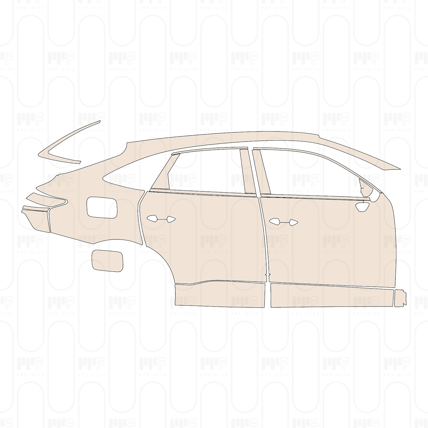 Voorgesneden PPF Audi Q3 Sportback Base 2026
