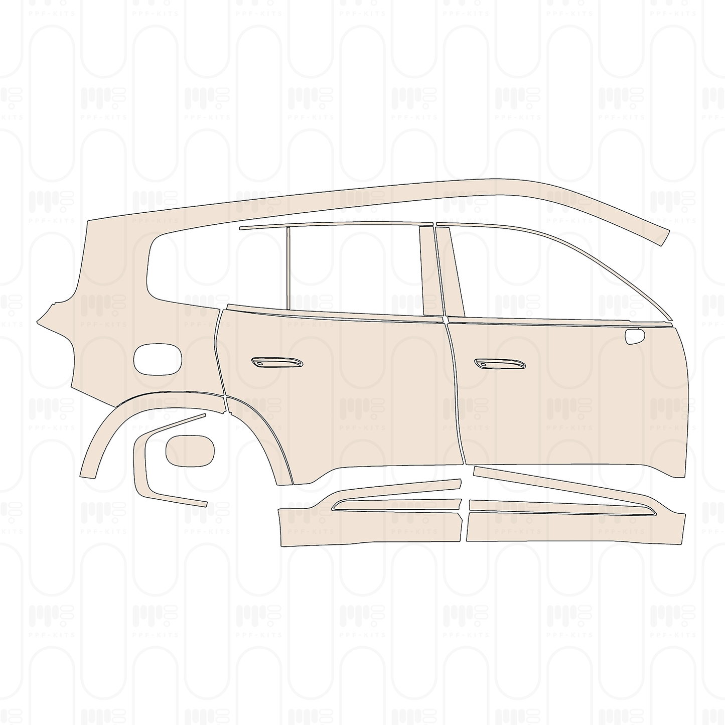 Voorgesneden PPF Mercedes-Benz GLB Electric AMG Line 2026