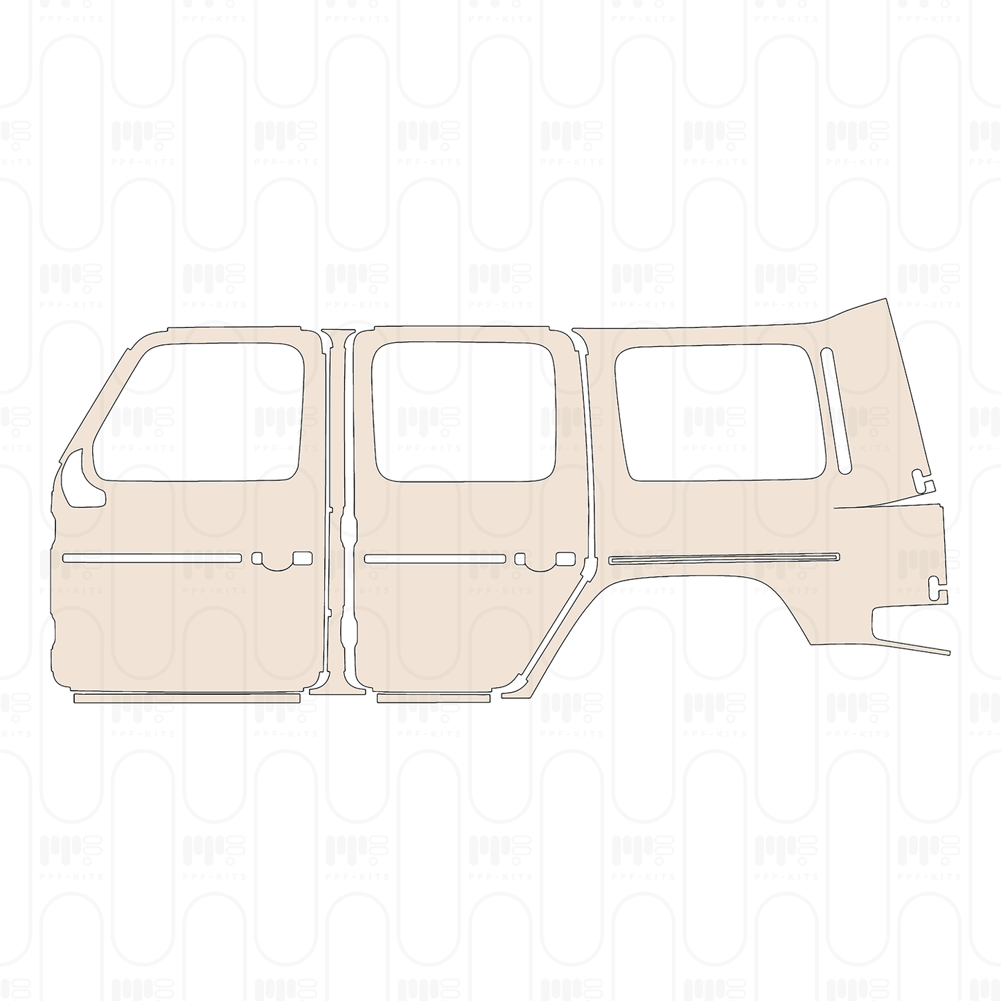 Voorgesneden PPF Mercedes-Benz G Class G 580 with EQ-Technology Base 2026