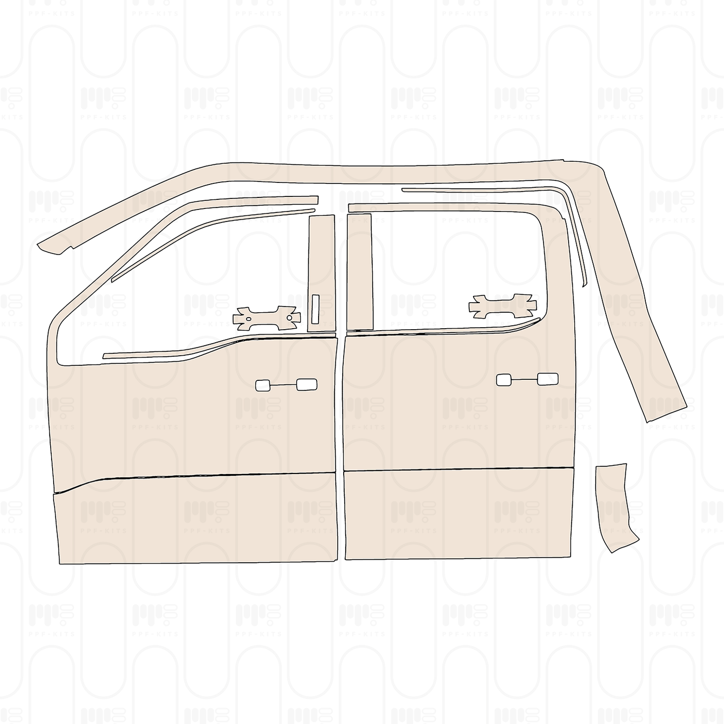 Pre-Cut PPF Ford F-150 SuperCrew XLT 2025
