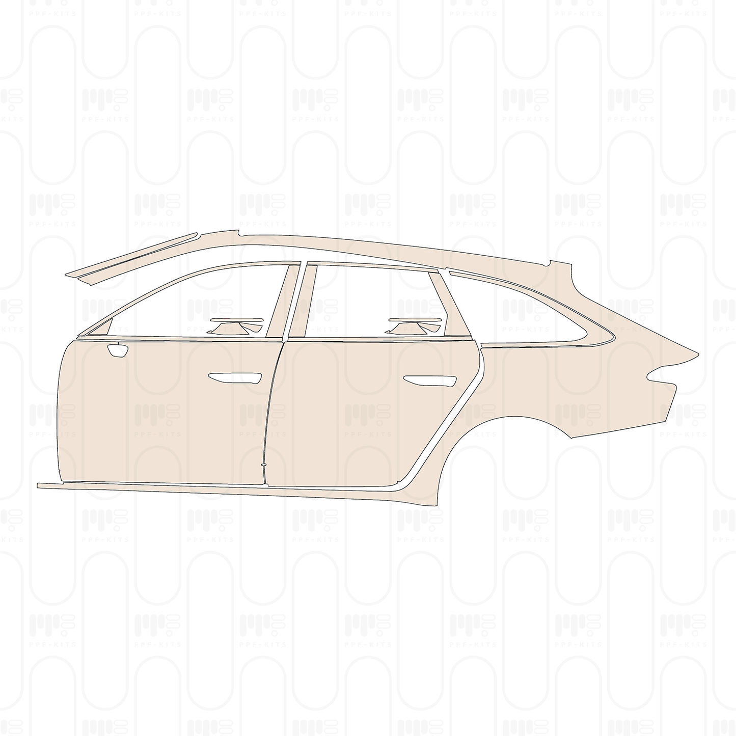 Voorgesneden PPF Audi A6 Avant Base 2025