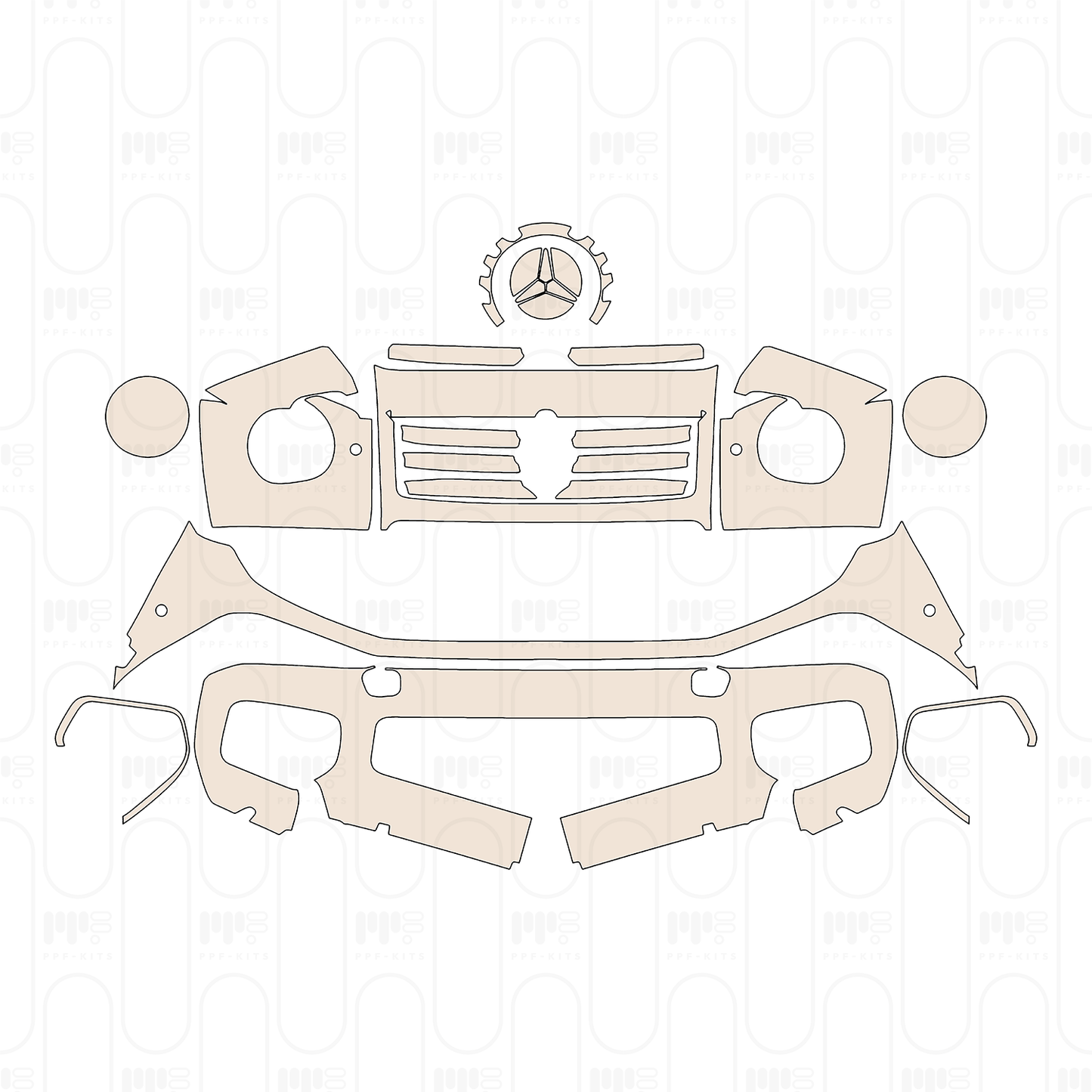 Voorgesneden PPF Mercedes-Benz G Class G450 (2027) Base 2026
