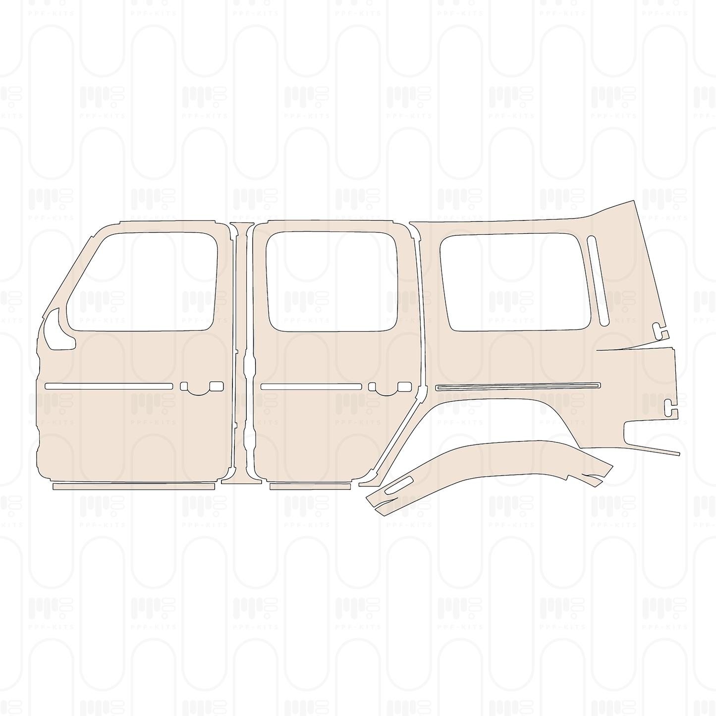 Voorgesneden PPF Mercedes-Benz G Class G 580 mit EQ Technologie (2027) Base 2026
