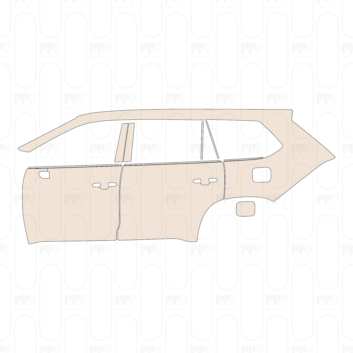 Voorgesneden PPF Toyota Grand Highlander (US) Limited 2025