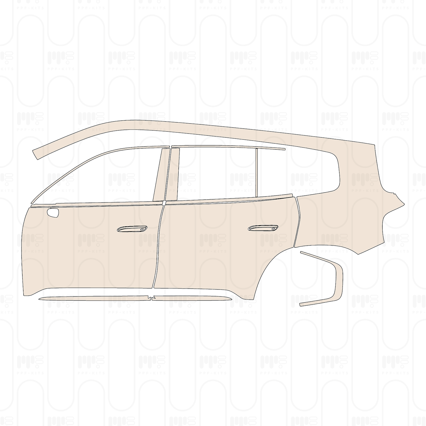 Voorgesneden PPF Mercedes-Benz GLB Electric Base 2026