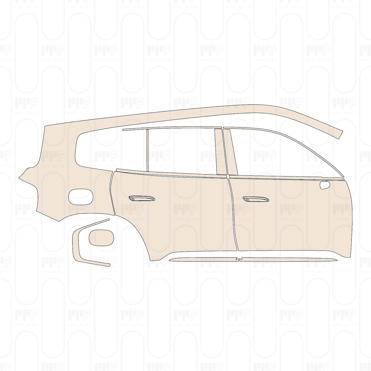 Voorgesneden PPF Mercedes-Benz GLB Electric Base 2026