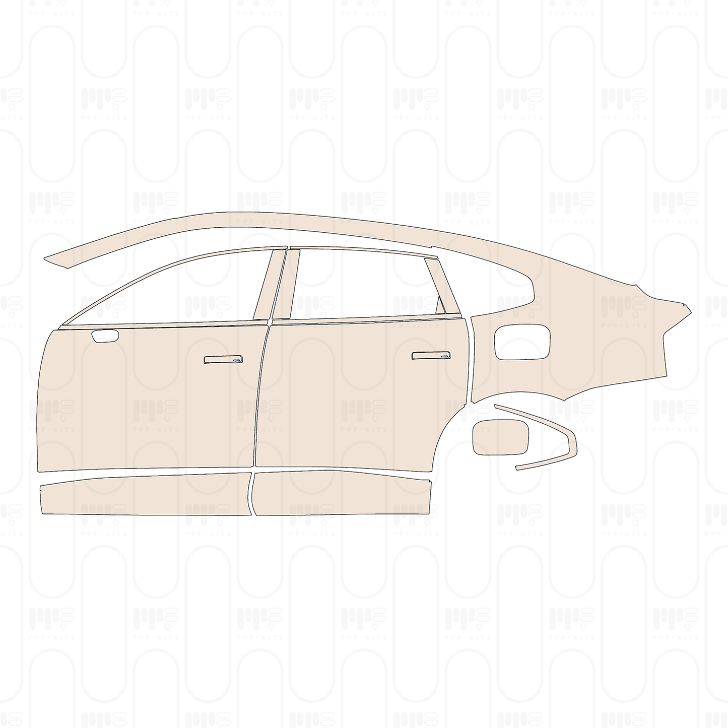 Voorgesneden PPF Volvo ES90 (EU) 2026