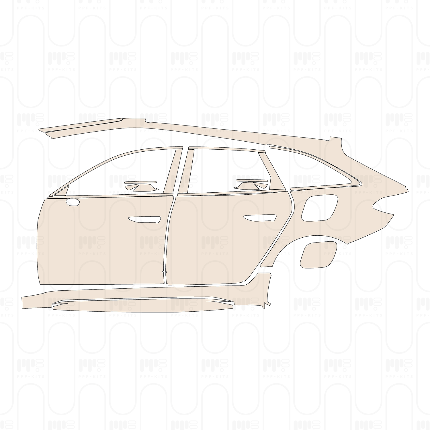 Roof with sunroof