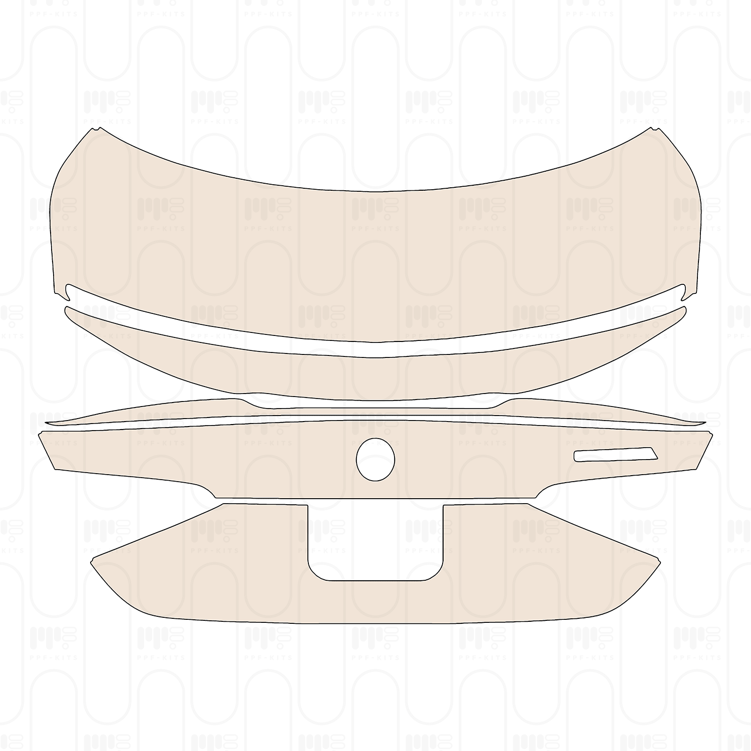 Trunk Lid without "Mach-E" Emblem
