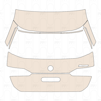 Trunk Lid with "MAVERICK" & "HYBRID" Emblems
