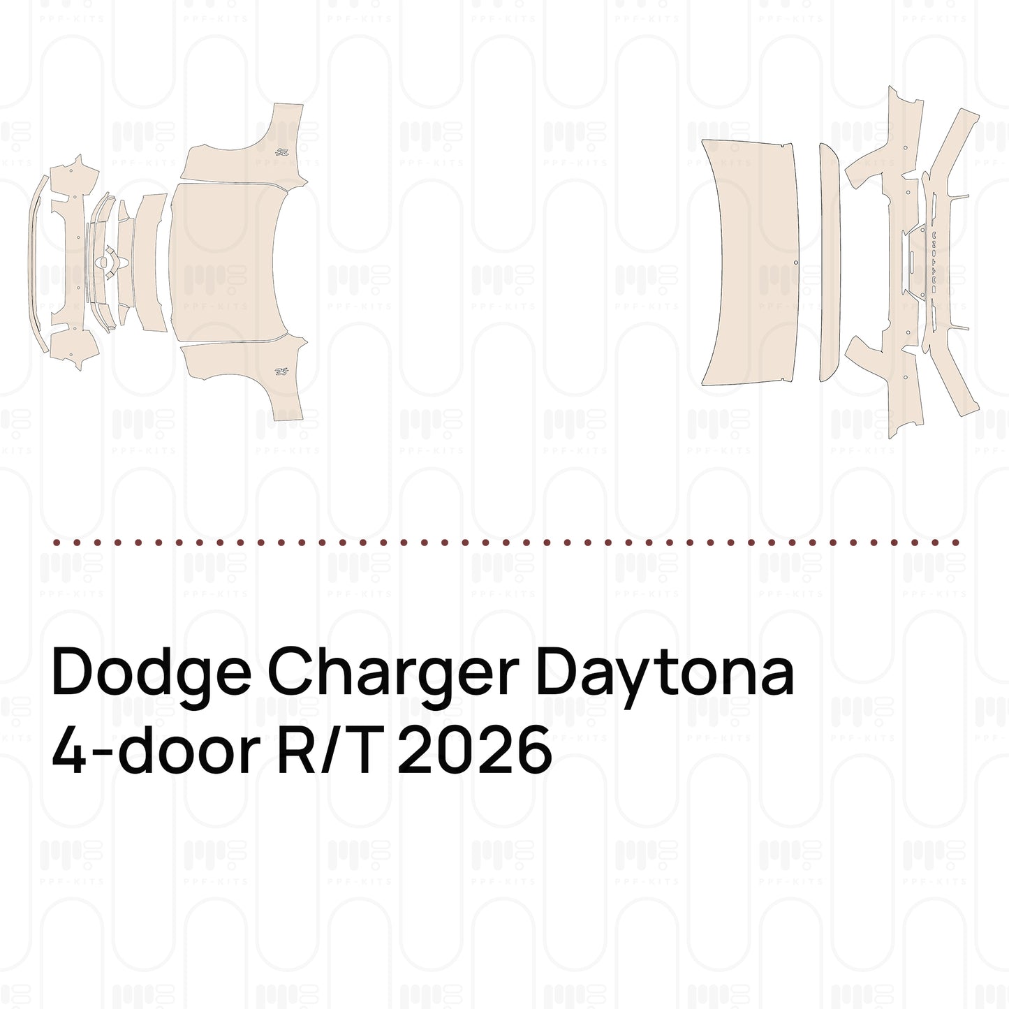 Dodge Charger Daytona 4-door R T 2026 – Voorgesneden PPF