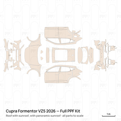 Roof with sunroof, with panoramic sunroof / PPF-Kits PK-G2