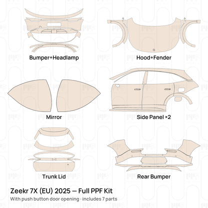With push button door opening / PPF-Kits PK-G2