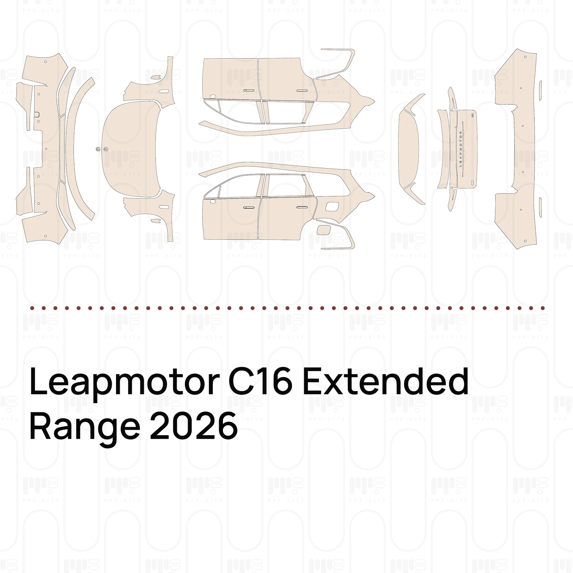 Bumper+Headlamp with license plate cutout, with 6 PDC (Parking Sensors) and 1 Camera