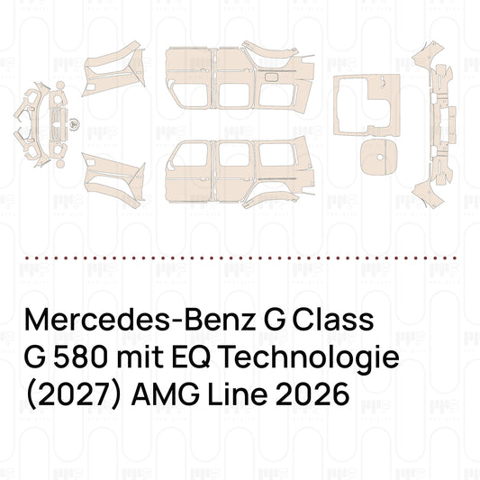 Mercedes-Benz G Class G 580 mit EQ Technologie (2027) AMG Line 2026 – Voorgesneden PPF