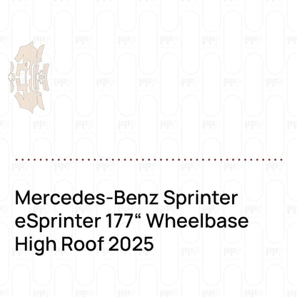 Mercedes-Benz Sprinter eSprinter 177" Wheelbase High Roof 2025 – Voorgesneden PPF