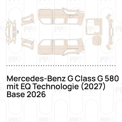 Voorgesneden PPF Mercedes-Benz G Class G 580 mit EQ Technologie (2027) Base 2026