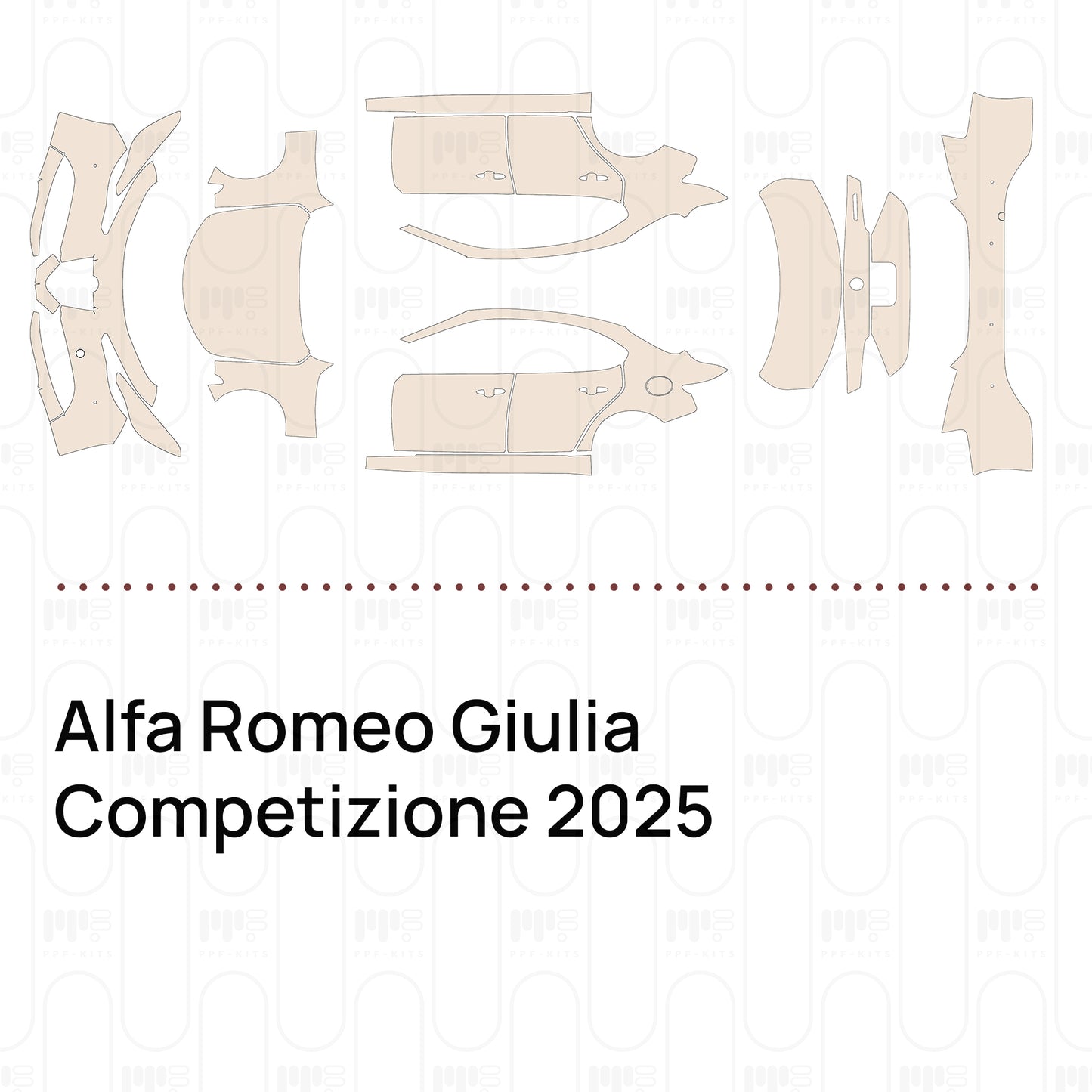Voorgesneden PPF Alfa Romeo Giulia Competizione 2025