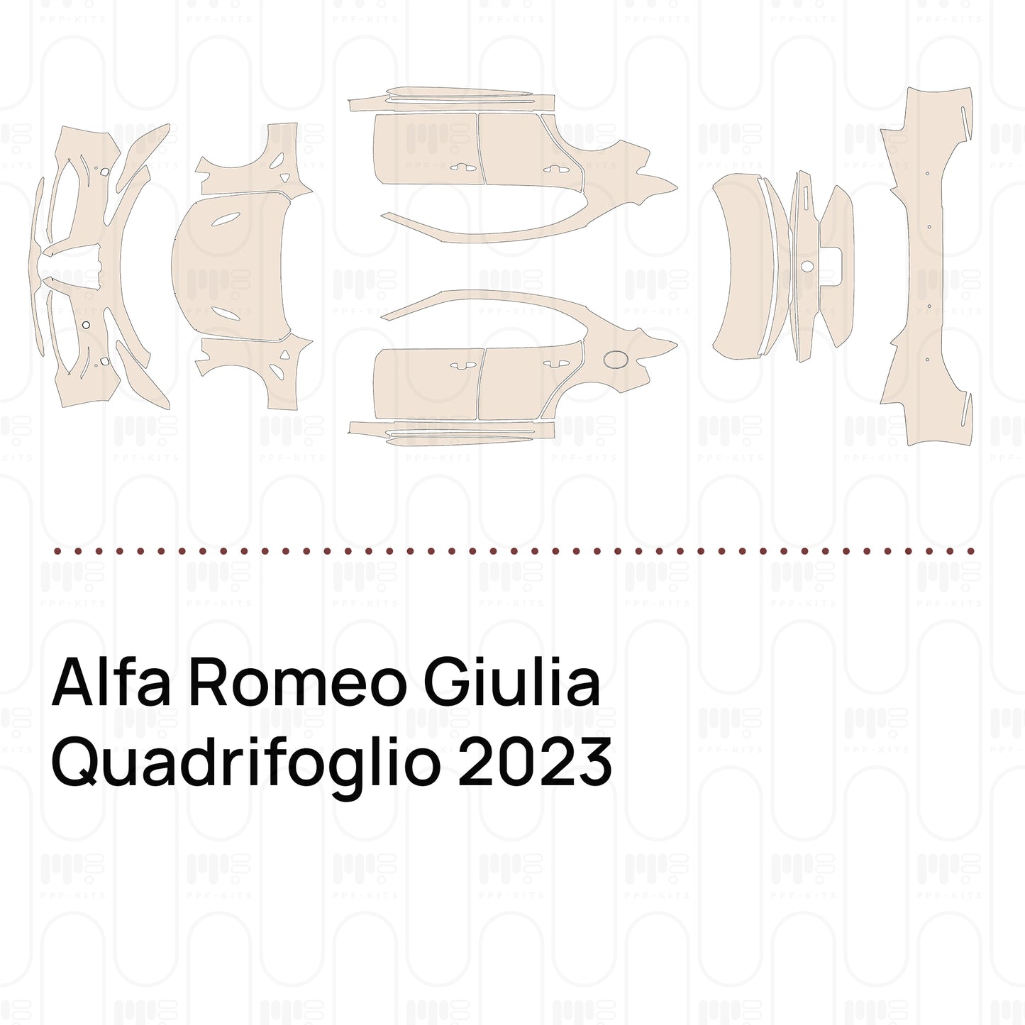 Voorgesneden PPF Alfa Romeo Giulia Quadrifoglio 2023